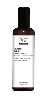 Тонер Beauty Derm Skin Fiction для очищення пор з BHA-, PHA-кислотами та кавуном, 200 мл
