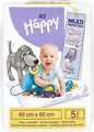Пелюшки Bella Baby Happy одноразові поглинаючі, 60 x 60 см, 5 шт