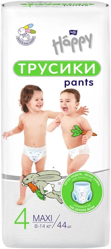 Підгузки-трусики Bella Baby Happy Maxi, розмір 4, 8-14 кг, 44 шт