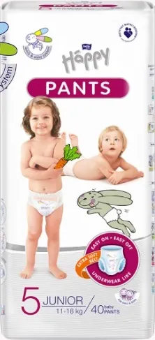 Підгузки-трусики Bella Baby Happy Junior, розмір 5, 11-18 кг, 40 шт