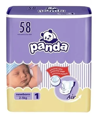 Підгузки Panda дитячі newborn, розмір 1, 2-5 кг, 58 шт