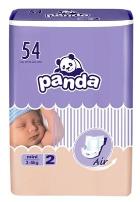Підгузки Panda дитячі mini, розмір 2, 3-6 кг, 54 шт