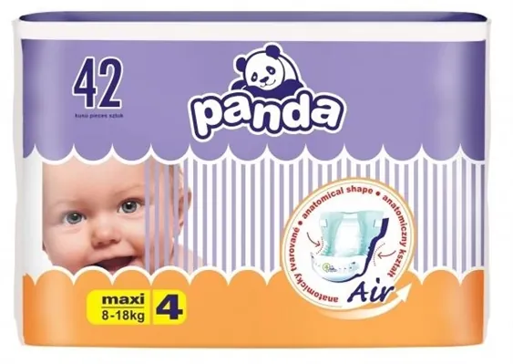 Підгузки Panda дитячі maxi, розмір 4, 8-18 кг, 42 шт