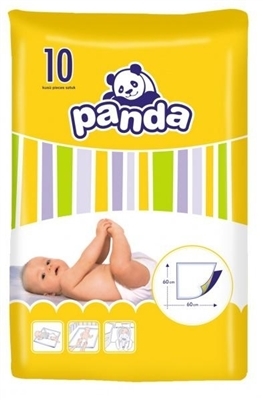 Пеленки Panda одноразовые детские, 60 х 60 см, 10 шт