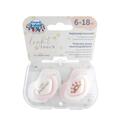 Пустышка силиконовая Canpol Babies Royal Baby симметричная 22/651_pin, 6-18 месяцев, 2 шт