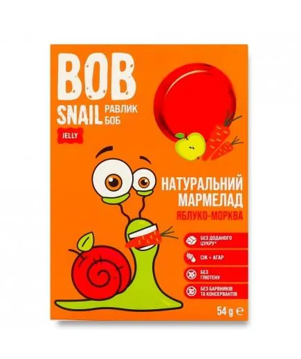 Мармелад Bob Snail Jelly яблуко-морква, 54 г