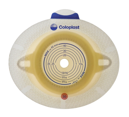 Пластина Coloplast 10025 SenSura Click Xpro стомическая для двухкомпонентного калоприемника, фланец 50 мм, отверстие 10-45 мм, 5 штук