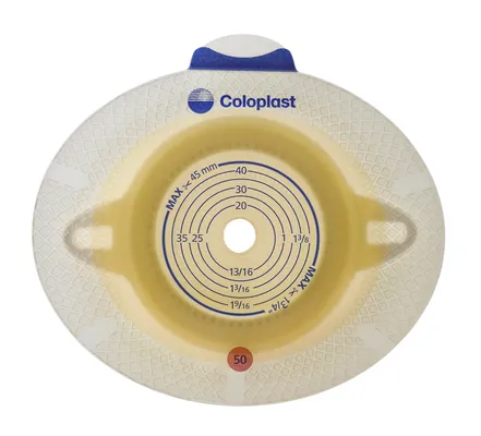 Пластина Coloplast SenSura Click Xpro 10025 стомічна для двокомпонентного калоприймача, фланець 50 мм, отвір 10-45 мм, 5 штук
