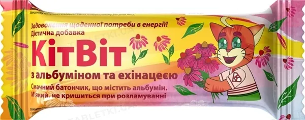 Батончик КітВіт з альбуміном і ехінацеєю, 40 г