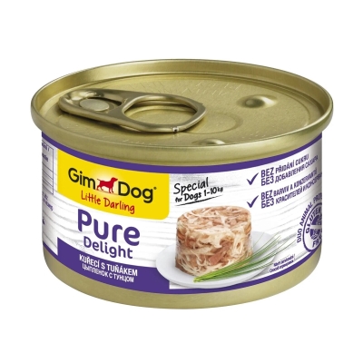 Корм влажный для собак GimDog LD Pure Delight с курицей и тунцом, 85 г