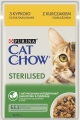 Корм влажный для взрослых стерилизованных кошек Purina Cat Chow Sterilised с курицей и баклажанами, 85 г