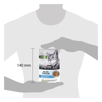 Корм влажный для взрослых стерилизованных кошек Purina Pro Plan Sterilised Nutrisavour кусочки в паштете с треской, 85 г