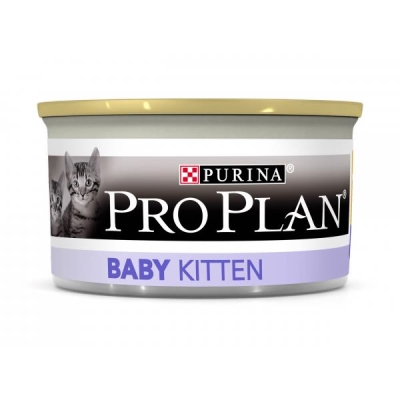 Корм влажный для котят Purina Pro Plan Baby Kitten от 1 до 12 месяцев Мусс с курицей, 85 г
