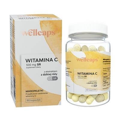 Вітамін С 500 мг SR WELLCAPS мікропелети по 500 мг №60