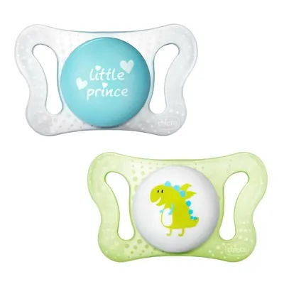 Пустушка силіконова Chicco Physio Micro (75121.21), від 0 до 2 місяців, для хлопчиків, з футляром, 2 шт