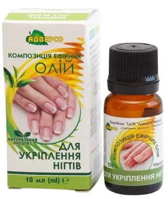 Композиція ефірних олій Адверсо Для зміцнення нігтів, 10 мл