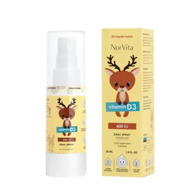 Вітамін Д3 NorVita Vitamin D3 400 IU для дітей спрей, 30 мл