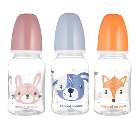 Пляшечка Canpol Babies 11/851 Веселі звірята з малюнком BPA Free, 120 мл