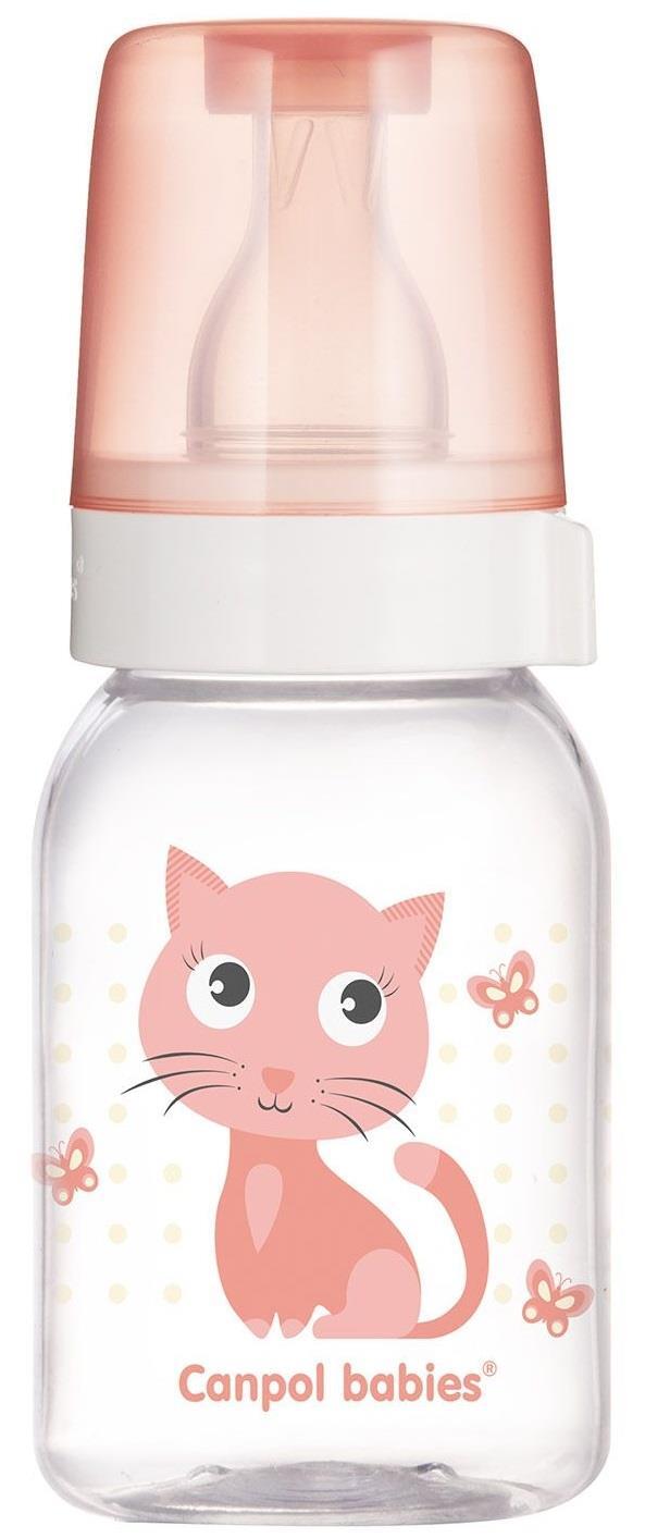 Бутылочка Canpol Babies 11/851 Веселые зверята с рисунком BPA Free, 120 мл
