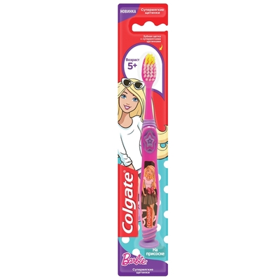Зубна щітка Colgate Smiles Barbie/Batman/Людина-павук, дитяча, 1 штука