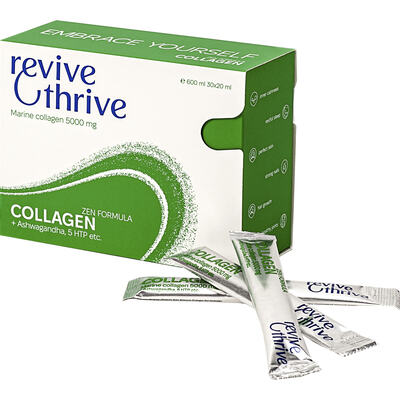 Коллаген Дзен Revive & Thrive раствор питьевой со вкусом клубники по 20 мл №30 в стиках