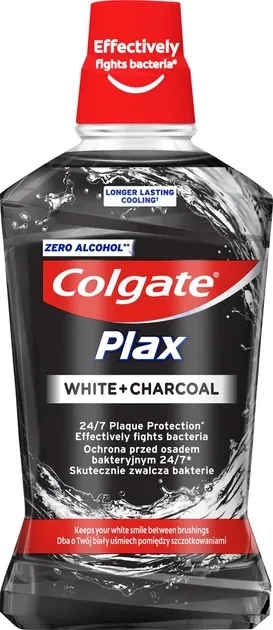 Ополіскувач для ротовій порожнини Colgate Plax White + Charcoal відбілюючий, 500 мл