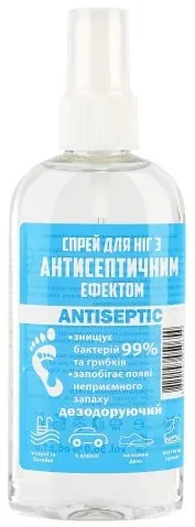 Спрей для ніг Аромат Antiseptic з антисептичним ефектом дезодоруючий, 100 мл