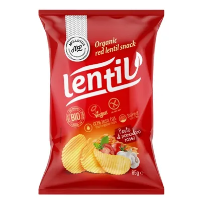 Снек Mclloyd's Legumes з червоної сочевиці зі смаком томатного песто, 85 г