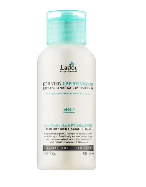 Шампунь Lador Keratin LPP безсульфатний протеїновий для сухого і нормального волосся, 50 мл
