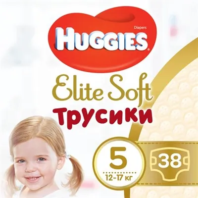 Підгузки-трусики Huggies Elite Soft Pants XL дитячі розмір 5, 12-17 кг, 38 шт
