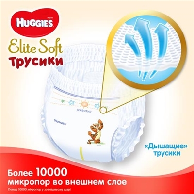 Подгузники-трусики Huggies Elite Soft Pants XL детские размер 5, 12-17 кг, 19 шт