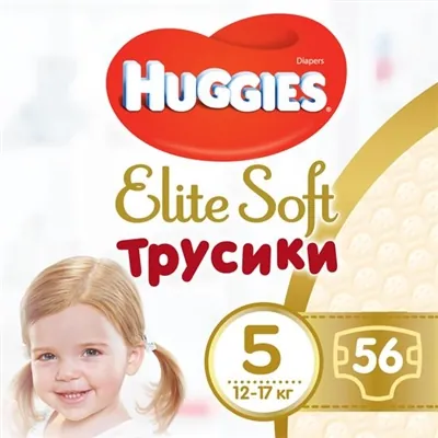Підгузки-трусики Huggies Elite Soft Pants XL дитячі розмір 5, 12-17 кг, 56 шт