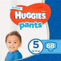 Подгузники-трусики Huggies Pants детские, для мальчиков, размер 5, 12-17 кг, J-pack, 2 х 34 шт