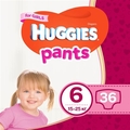 Подгузники-трусики Huggies Pants детские, для девочек, размер 6, 15-25 кг, 36 шт