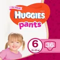 Підгузки-трусики Huggies Pants дитячі, для дівчаток, розмір 6, 15-25 кг, 36 шт