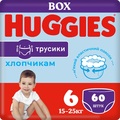 Подгузники-трусики Huggies Pants детские, для мальчиков, размер 6, 15-25 кг, Box 60 шт