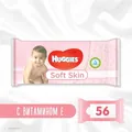 Серветки вологі Huggies Soft Skin дитячі з вітаміном Е, 56 шт