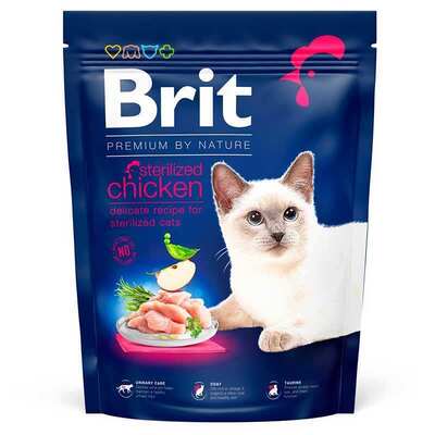Корм сухий Brit Premium by Nature Cat Sterilised для стерилізованих котів з куркою, 800 г
