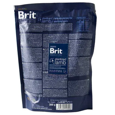 Корм сухий Brit Premium by Nature Cat Sterilized Lamb для стерилізованих котів з ягнятком, 1,5 кг