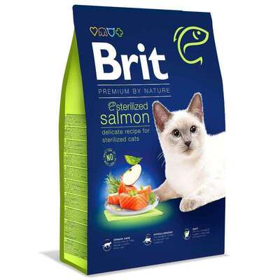 Корм сухий Brit Premium by Nature Cat Sterilized Salmon для стерилізованих котів з лососем, 1,5 кг