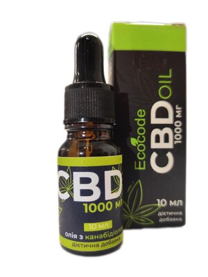 Масло CBD Канабидиол Ecocode 1000 мг (10%), 10 мл