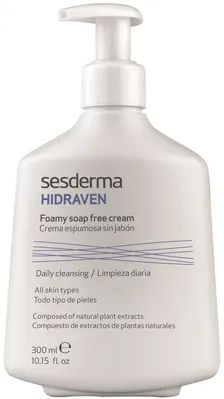 Крем-пінка для вмивання Sesderma Hidraven без мила для всіх типів шкіри, 300 мл