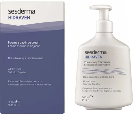 Крем-пінка для вмивання Sesderma Hidraven без мила для всіх типів шкіри, 300 мл