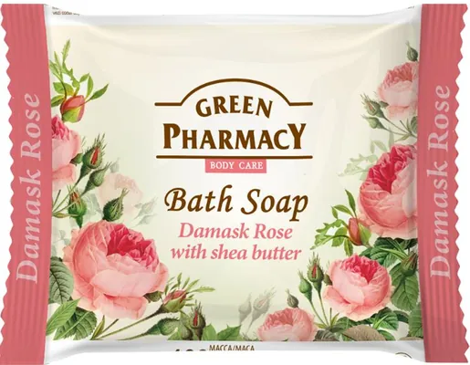 Мило тверде Green Pharmacy Дамаська троянда з маслом ши, 100 г