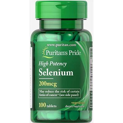 Селен Puritan's Pride Selenium 200 мкг, 100 таблеток