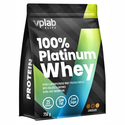 Протеїн сироватковий змішаний VPLab Elite 100% Platinum Whey шоколад, 750 г