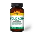 Фолієва кислота Country Life Folic Acid 800 мкг, 250 таблеток