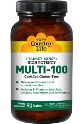 Витаминно-минеральный комплекс Country Life Multi-100 таблетки №90