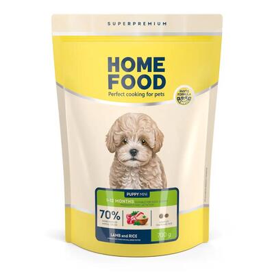 Корм сухой для щенков малых пород Home Food Ягненок с рисом, 700 г