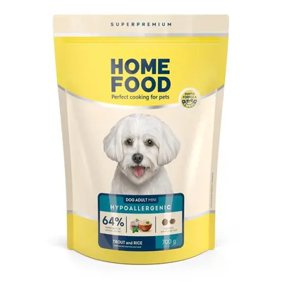Корм сухий Home Food Hypoallergenic гіпоалергенний для дорослих собак дрібних порід з фореллю та рисом, 700 г